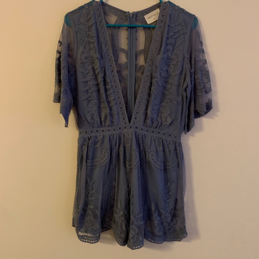 Deep V Lace Romper